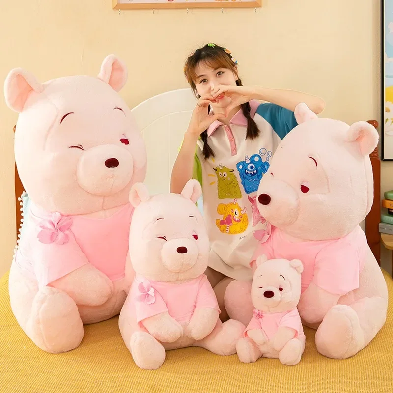 90CM Super Big Size Disney Cartoon Cherry Blossom Winnie The PoohStuffed Animal Doll PlushiesChildren's Christmas Birthday Gift