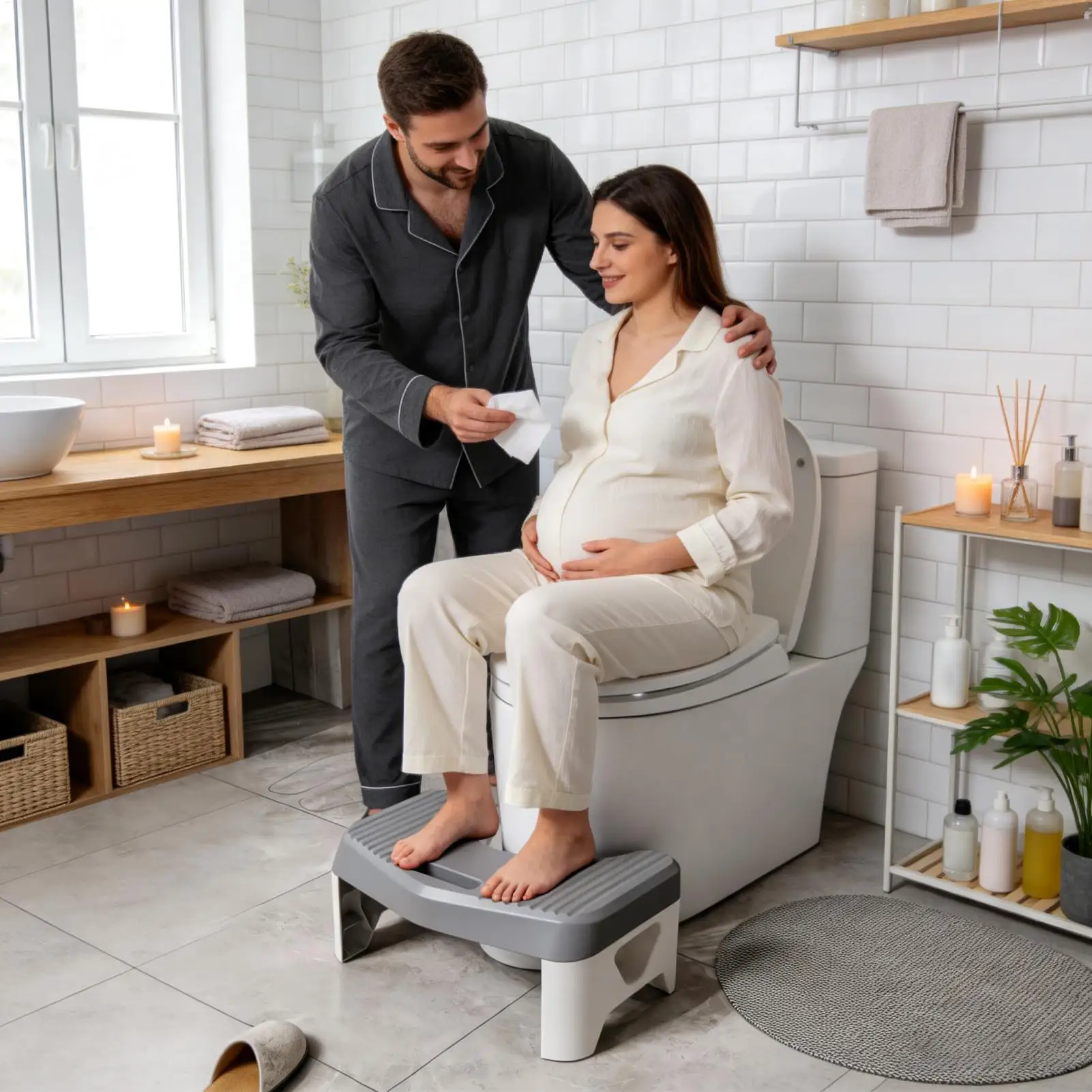 Poop Stool For Bathroom 17cm Height Heavy Duty Anti-Slip Potty Step Potty Stool For Kids Adults Seniors Pooping Squatting