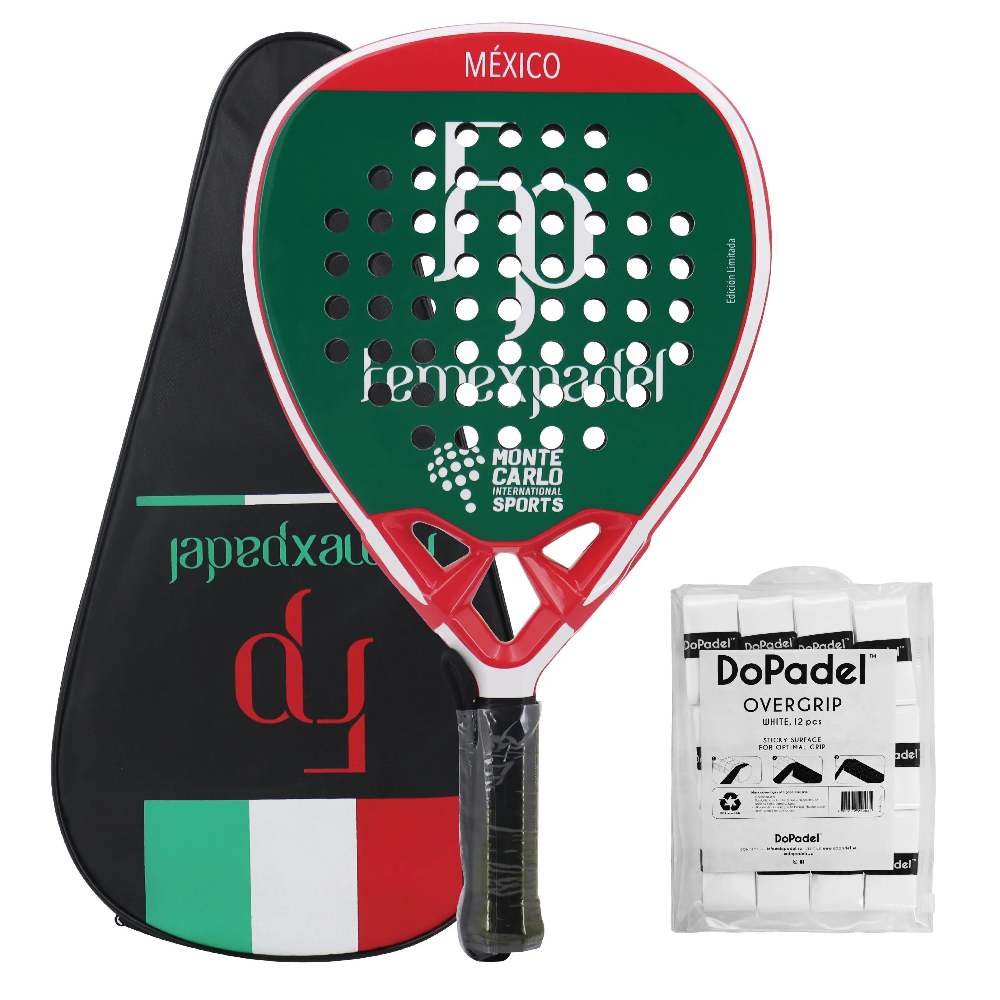 

Padel Racket Set of 2 Carbon Surface & EVA Foam Core Paddles with Cover Bag Outdoor Sports Padel Tennis Racquets