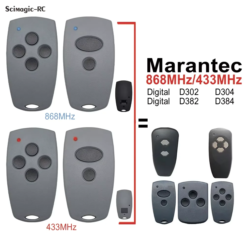 

Clone MARANTEC 868mhz /433MHz Remote Control For For Digital D302 D304 D313 433 D323 D382 D384 131 868 Command 211 212 214 221