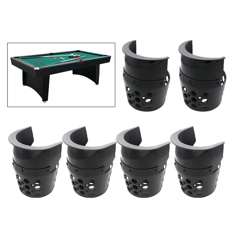 WOWFU-6X Mesa de billar con agujero de bola, accesorios de mesa de billar de bolsillo, suministros de billar resistentes para ahorrar espacio
