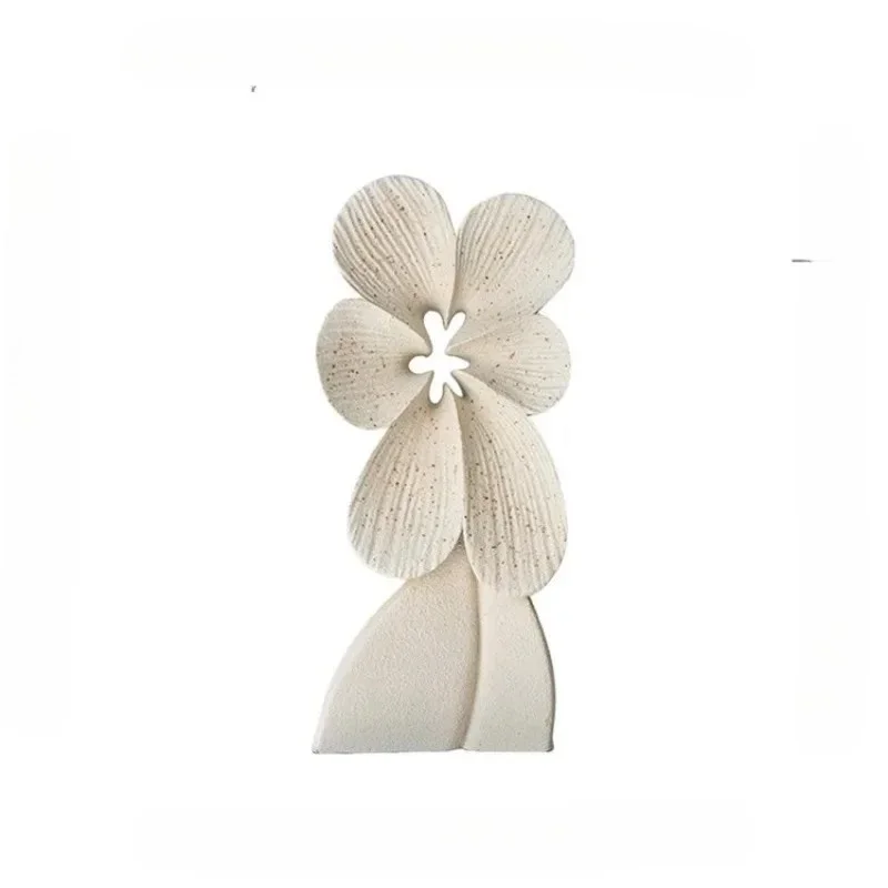 Modern simple flower language sculpture art ornament model room hotel home living room desktop soft decoration