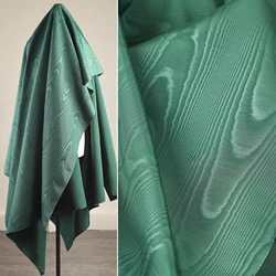 Green Moire reflective jacquard fabric moire jacquard texture layer suit half skirt garment designer fabric