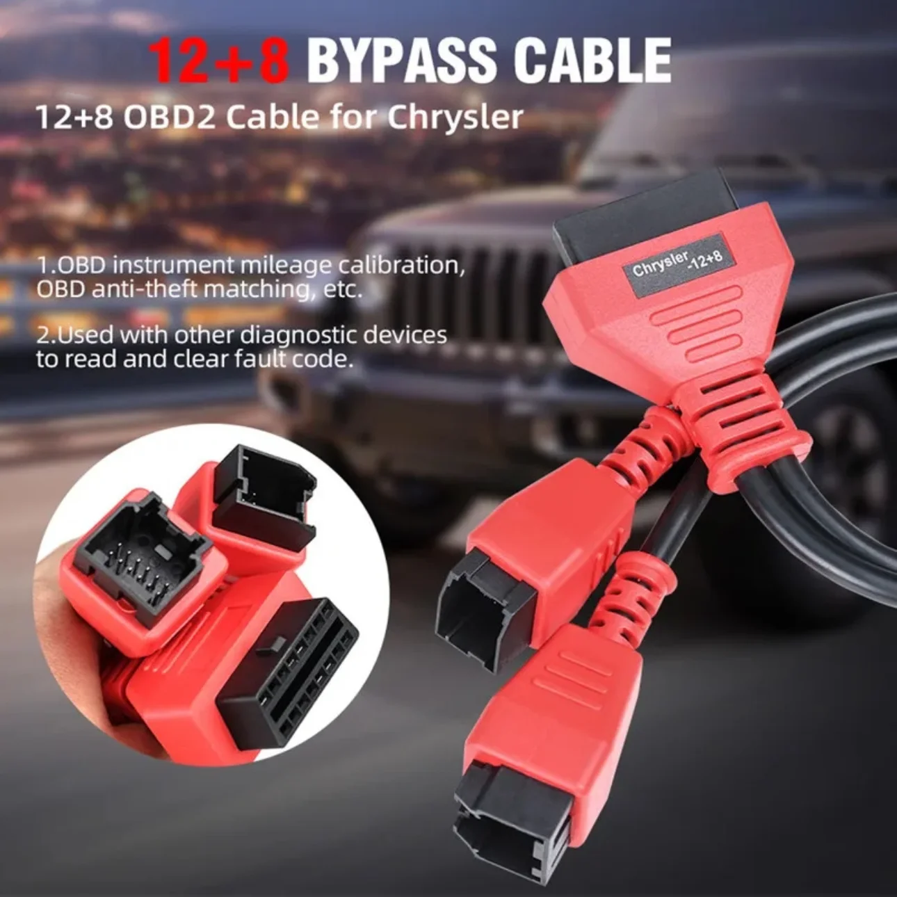 

12+8 Universal Adapter Cable Diagnostic Cable bypass Fit For Chryslers Security Gateway Module
