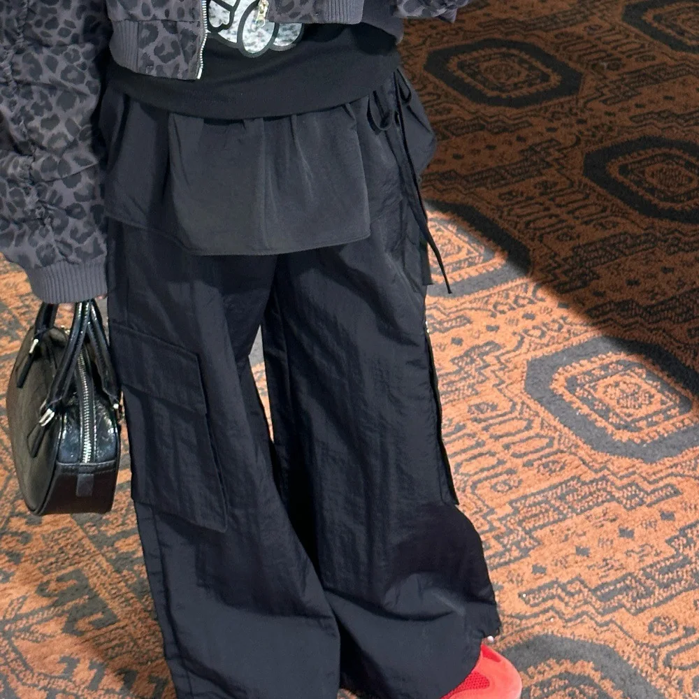 

Girl Pants 2025 Autumn and Winter New Childrens Clothes Girl Baby Design Sense Embroidery Wide Leg Pants Casual Simple All Match