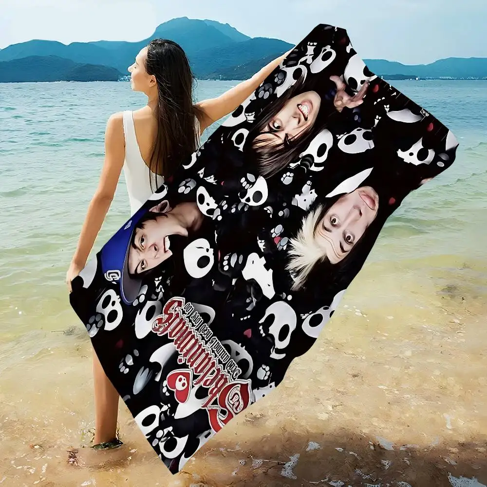 Band Pierce The Veil Band Bath Towel Microfiber Soft Water Absorbing Breathable For Girl Kids Decorative Cartoon Beach Towel