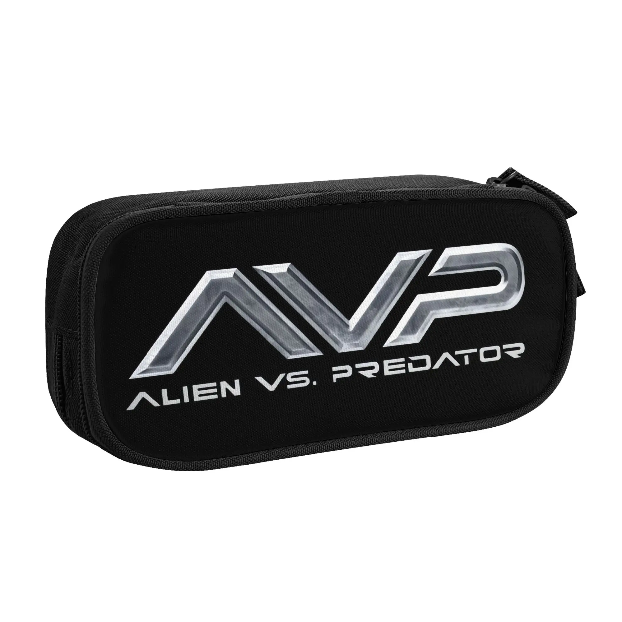 Alien Predators Logo   Cute Pencil Case Girl Boy Large Capacity Science Fiction Horror Comics Pencil Bag School Accessories
