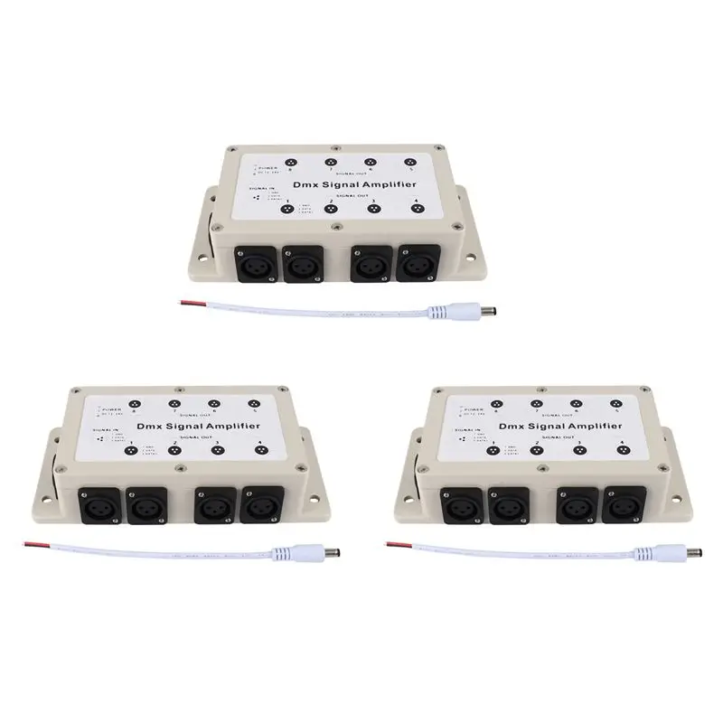 BAAG-3X Dc12-24V 8 Channel Output Dmx Dmx512 Led Controller Signal Amplifier Splitter Distributor For Home Equipments