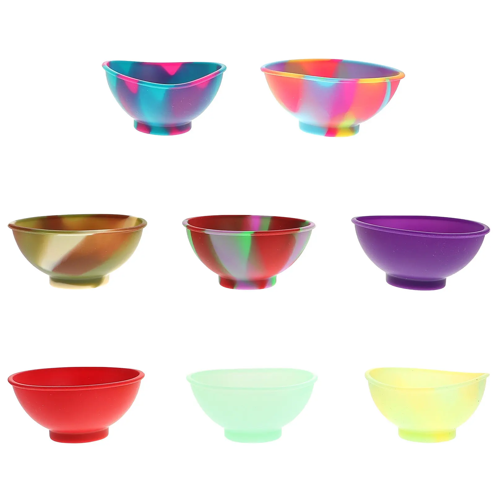 

8Pcs Silicone Baby Feeding Bowls for Toddlers Educational Training Bowls with Adorable Colorful Design Non Slip Safe