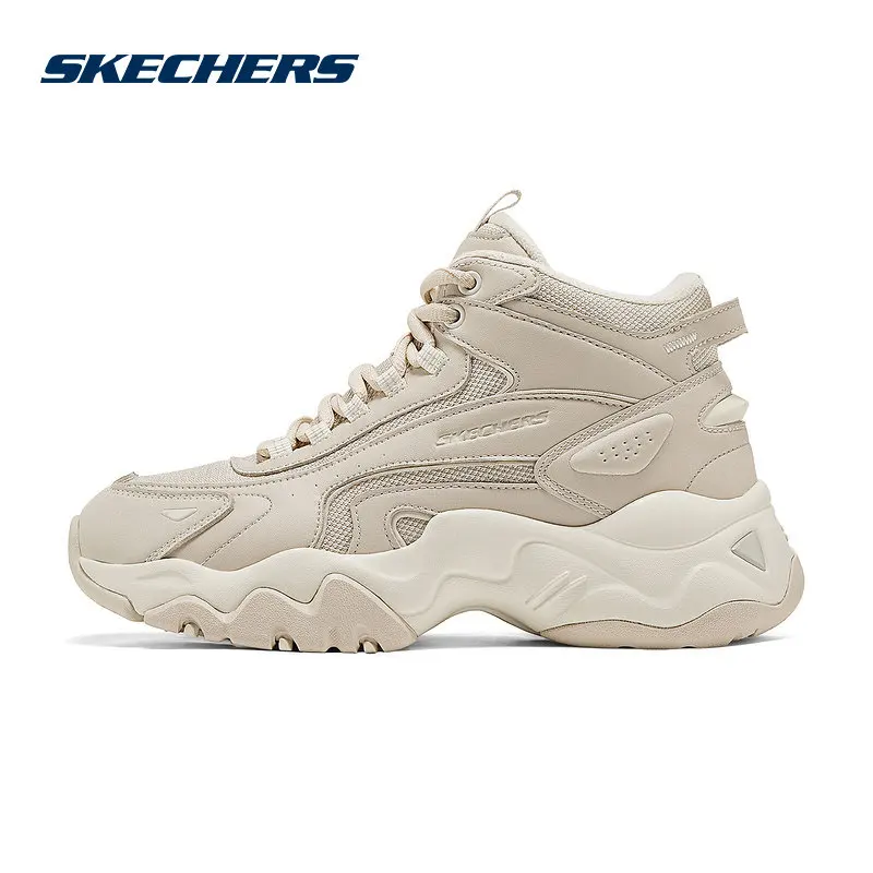 Skechers Authentic D'LITES 3.0 Women Fleece Lined High Top Sneakers 168015‑NAT Warm Winter Platform Casual Shoes