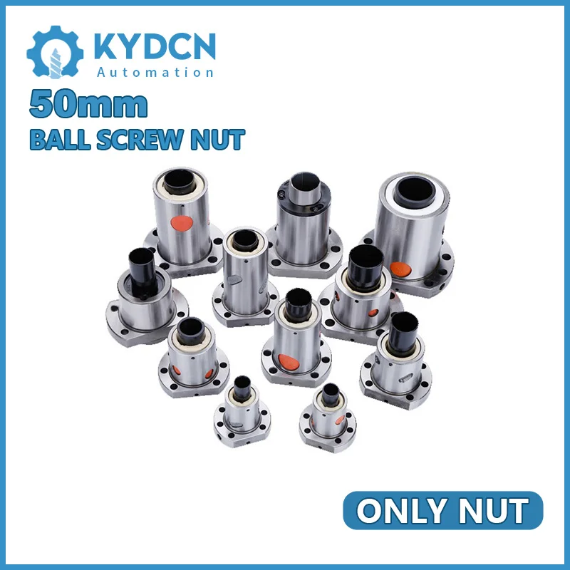 

50mm Ball Screw Nut SFU5010 SFS5020 SFS5050 Low Noise Ball Screw Nut for CNC Machine Right Hand and Left Hand Only Nut