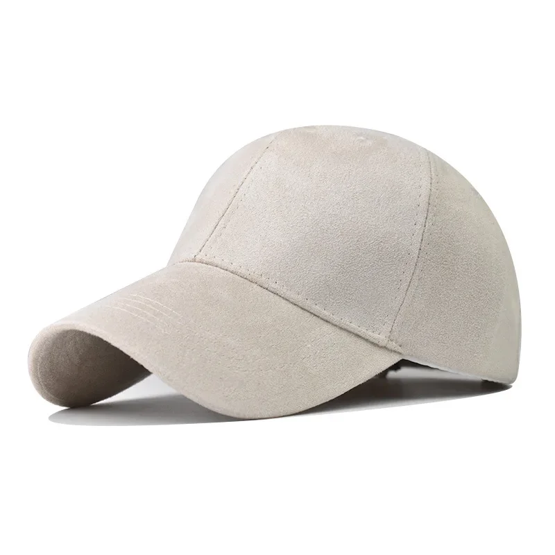 Neue Großhandel Wildleder Baseball Cap Herbst Winter für Männer Frauen Winter Solide Straße Hut Unisex Einstellbar Casual Plain Gorra Caps – Detail 4