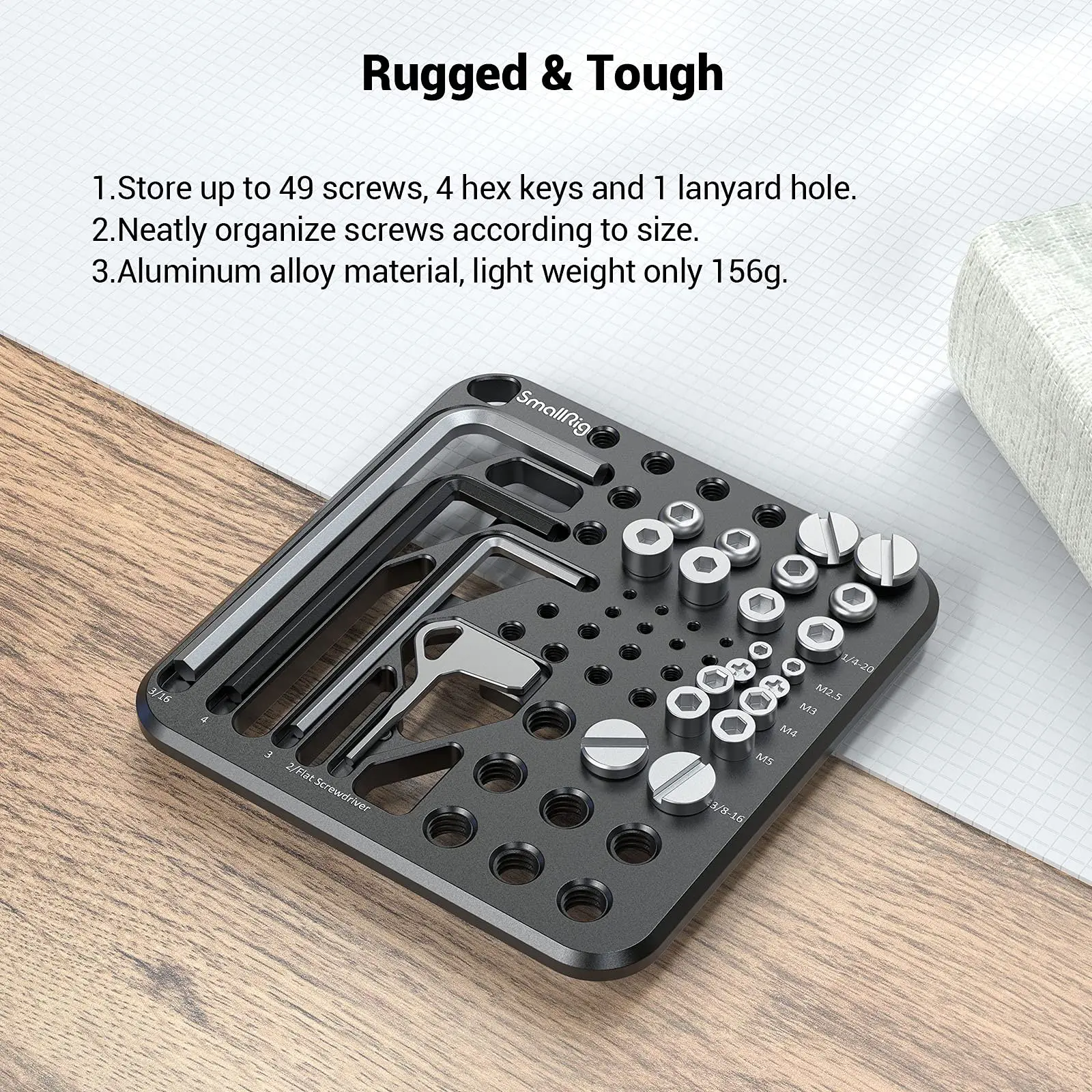 SmallRig Screw And Hex Key Storage Plate for Commonly Used Screws and Hex Keys Of Camera Rigs Camera Mounting Accessories -3184