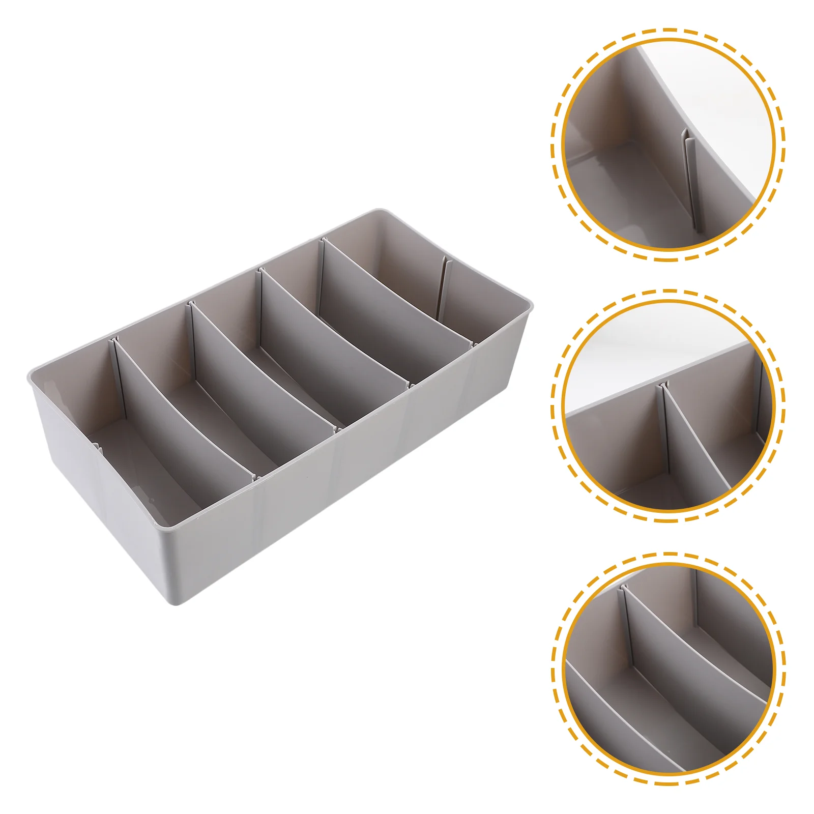 

Small Storage Box Multiple Compartment Tray Money Organizer Desktop Holder Phone Mount Coin Stand