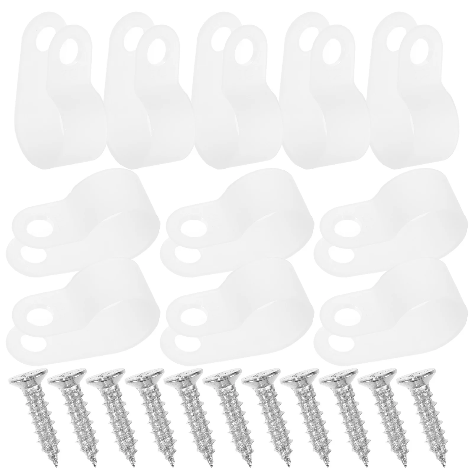 

1Set Multifunctional Rope Light Clips Corrosion Resistant Clamps with Screws for Outdoor Indoor String Light Installation