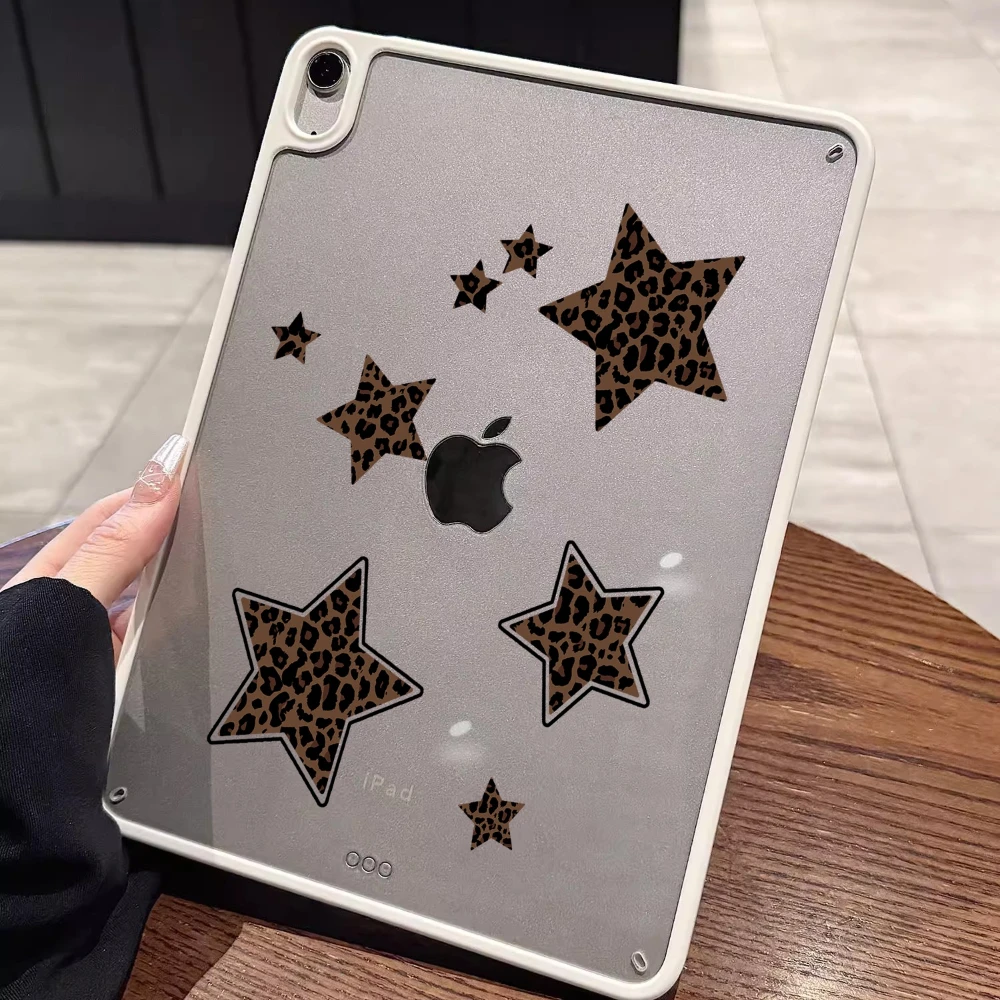 

Leopard Print Star Tablet Case For iPad Pro 11 12.9 13 M2 M4 M3 M5 Shell 8.3 9.7 10.2 5/6/7/8/9/10/11th Air 1 2 3 4 5 6 7 Cover