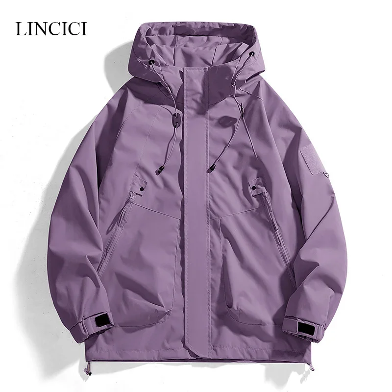 Thin Assault Jacket for Both Waterproof Anti Fouling Wind Resistant Hooded Jacket Outdoor Camping Mountain Climbing Outerwear