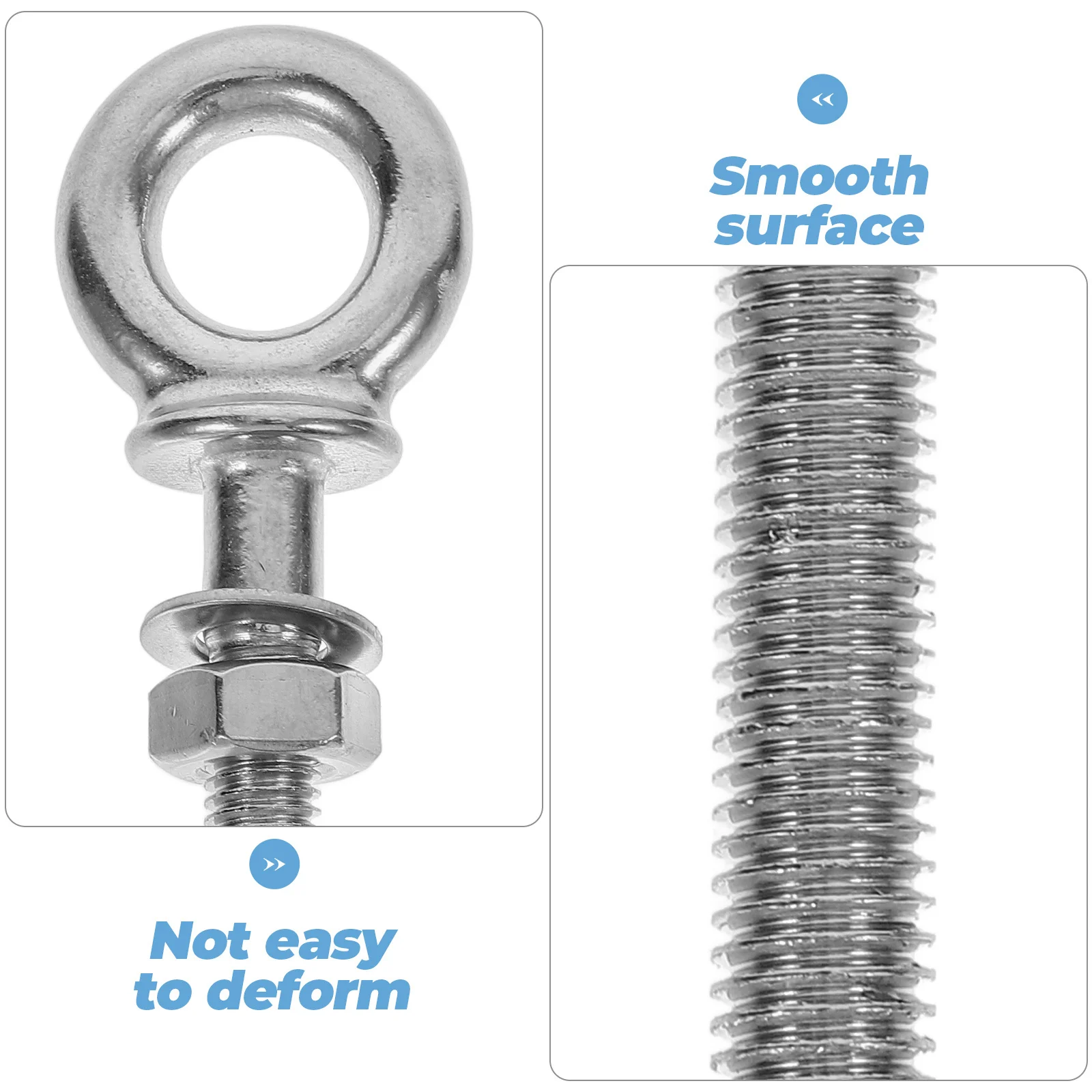 

Stainless Steel Eye Bolts M10X100 Heavy Duty Lifting Hook For Marine Outdoor Use Durable Hardware Fastener Eye Bolts With