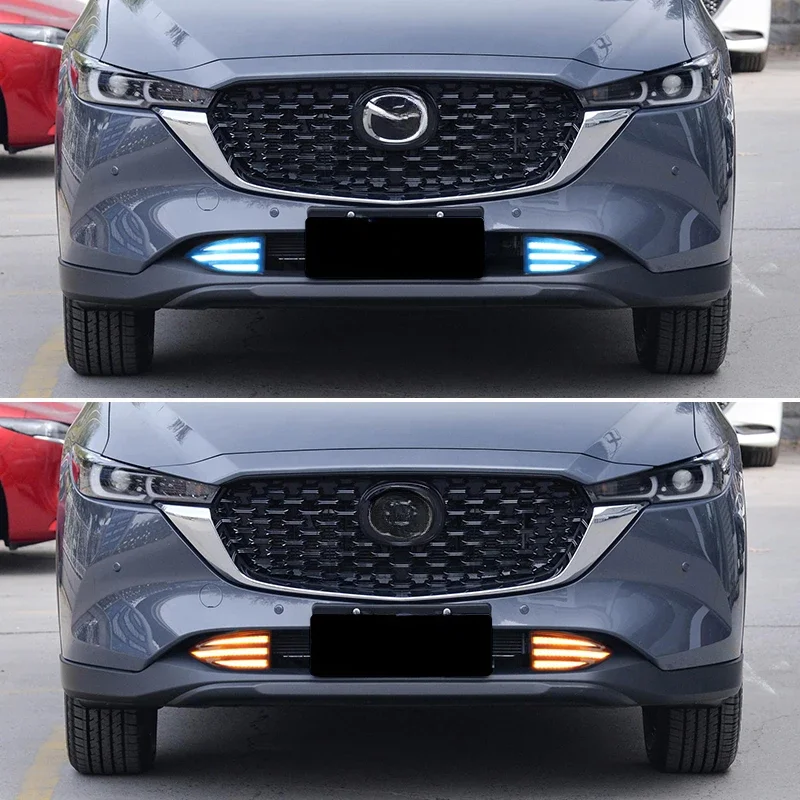 

Car Daytime Running Lights LED Driving Front Fog Lights Exterior Motification Accessories Light Styling for 2022-2024 Mazda CX-5