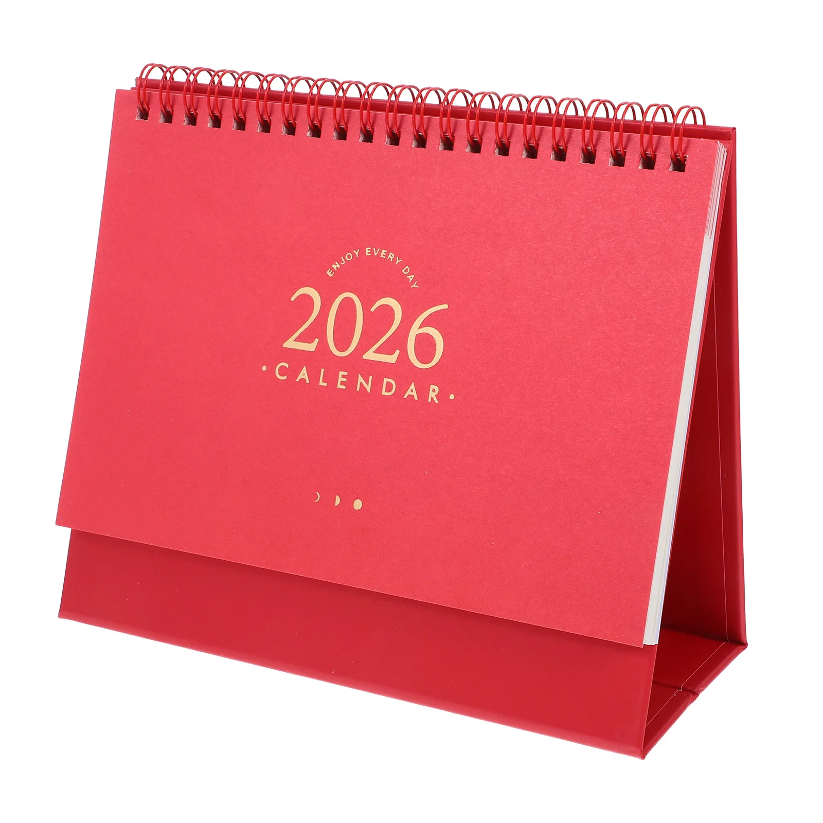 

2026 Standing Flip Desk Calendar Compact Twin-Wire Binding Monthly Planner For Home Office School Small Desktop Calendar