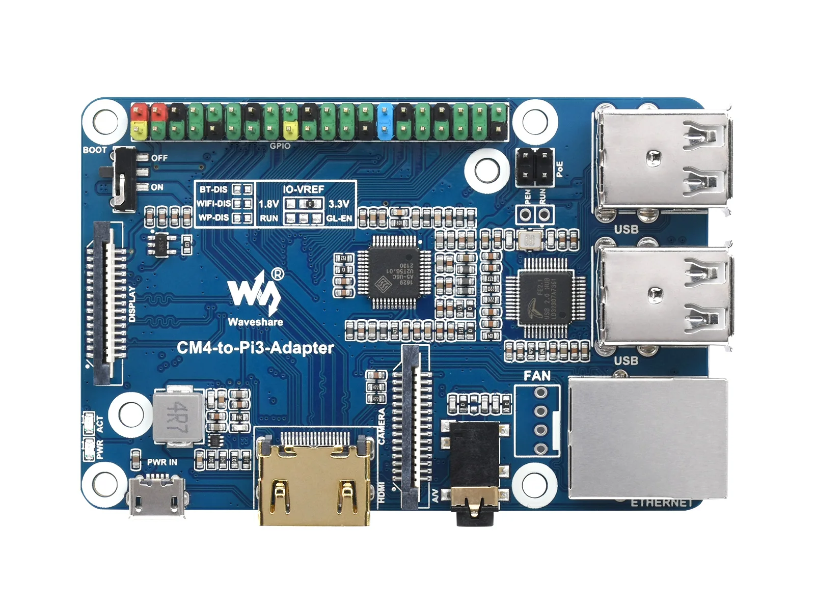 Adaptateur Raspberry Pi ontarivers 3B, solution dermatologique adaptée au modèle B/B + 10 / 100 M