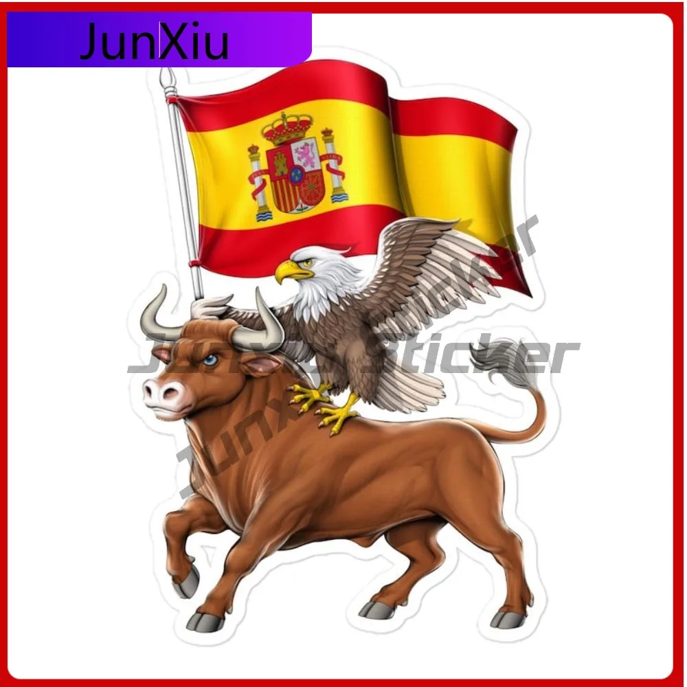 

Spanish Bull Sticker Funny Window UV Resistant Accessory Spain Of Symbol Decal Decoration Sticker Decoration Wall Cute Funny