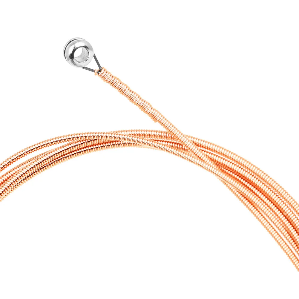 Acoustic Bass Strings 4 String Set with Brass Material and Steel Core for Replacement Providing Balanced and Resonant Sound
