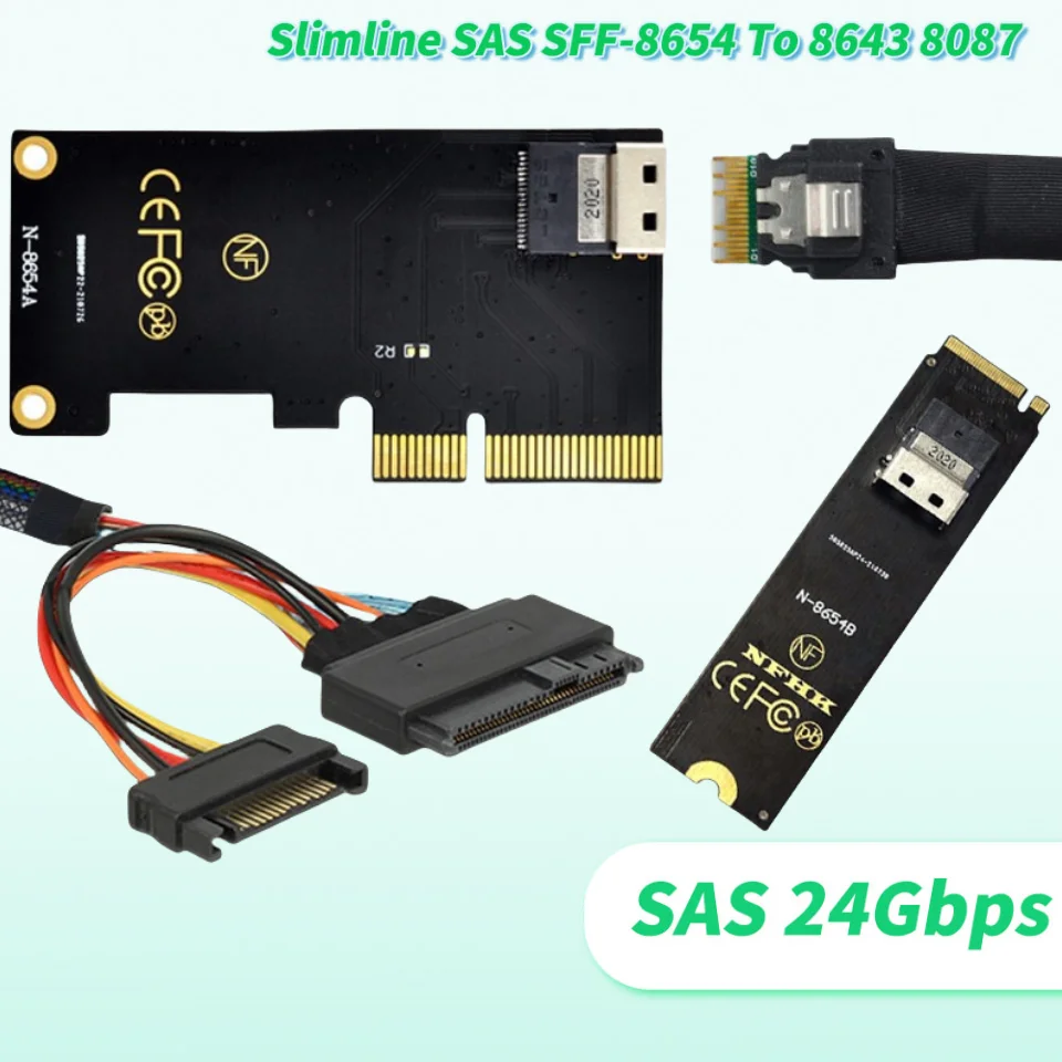 

НОВЫЙ встроенный кабель Slimline SAS SFF-8654 до 8643 8087 SATA 839 SFF 8654 к адаптеру U2 SSD/NGFF/NVMe/PCIe