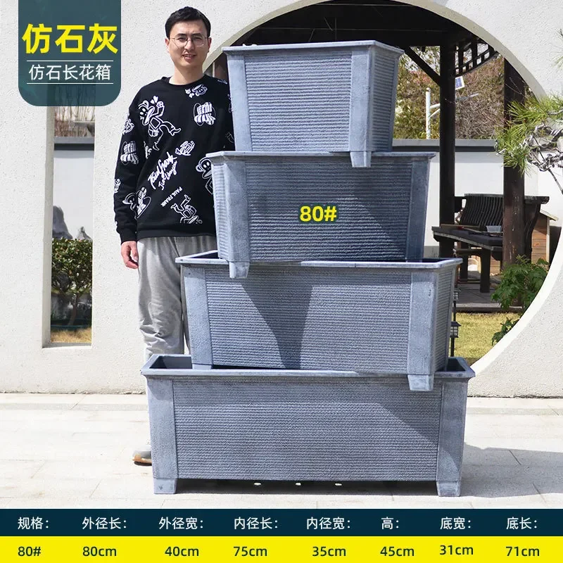 Extra Large Elevated Plastic Planter Box for Balcony Patio Rooftop Vegetable Growing Tall Deep Outdoor Flower Pot Container
