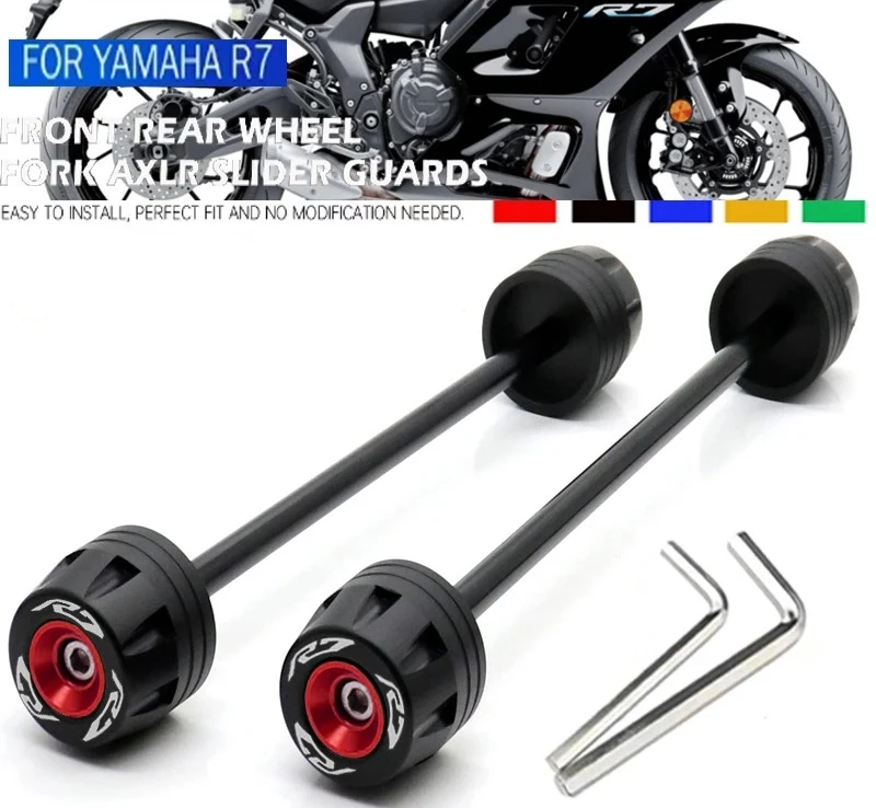 

R7 Front Axle Fork Crash Sliders For YAMAHA YZF R7 2021-2023 YZFR7 Motorcycle Accessories Rear Wheel Hub Anti-Collision Block