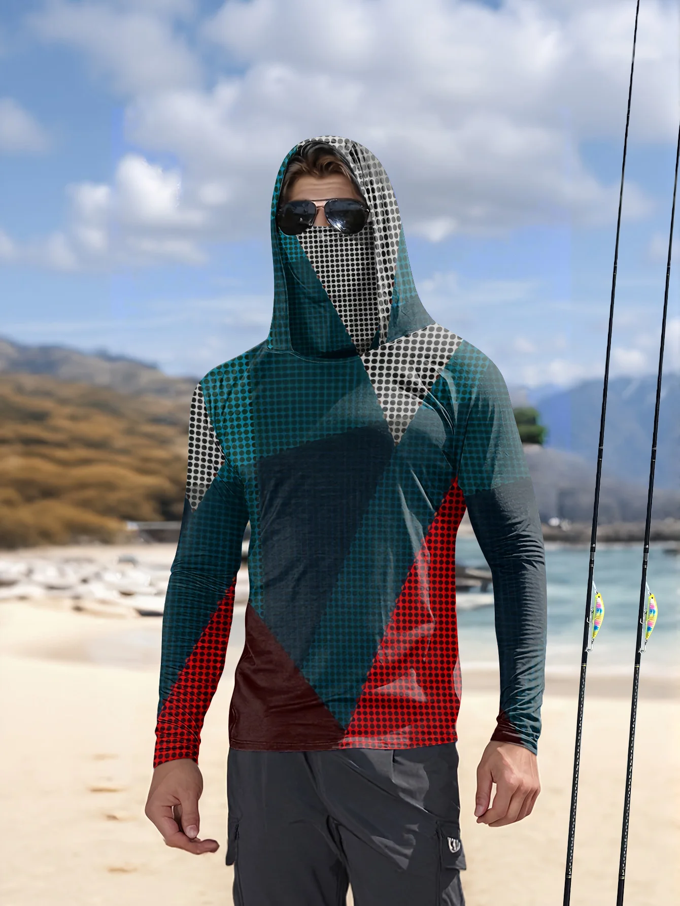 

Fishing Hoodie Men Long Sleeve Quick Dry Breathable Clothing Uv Protection Outdoor Fishing T-shirt fishing clothes