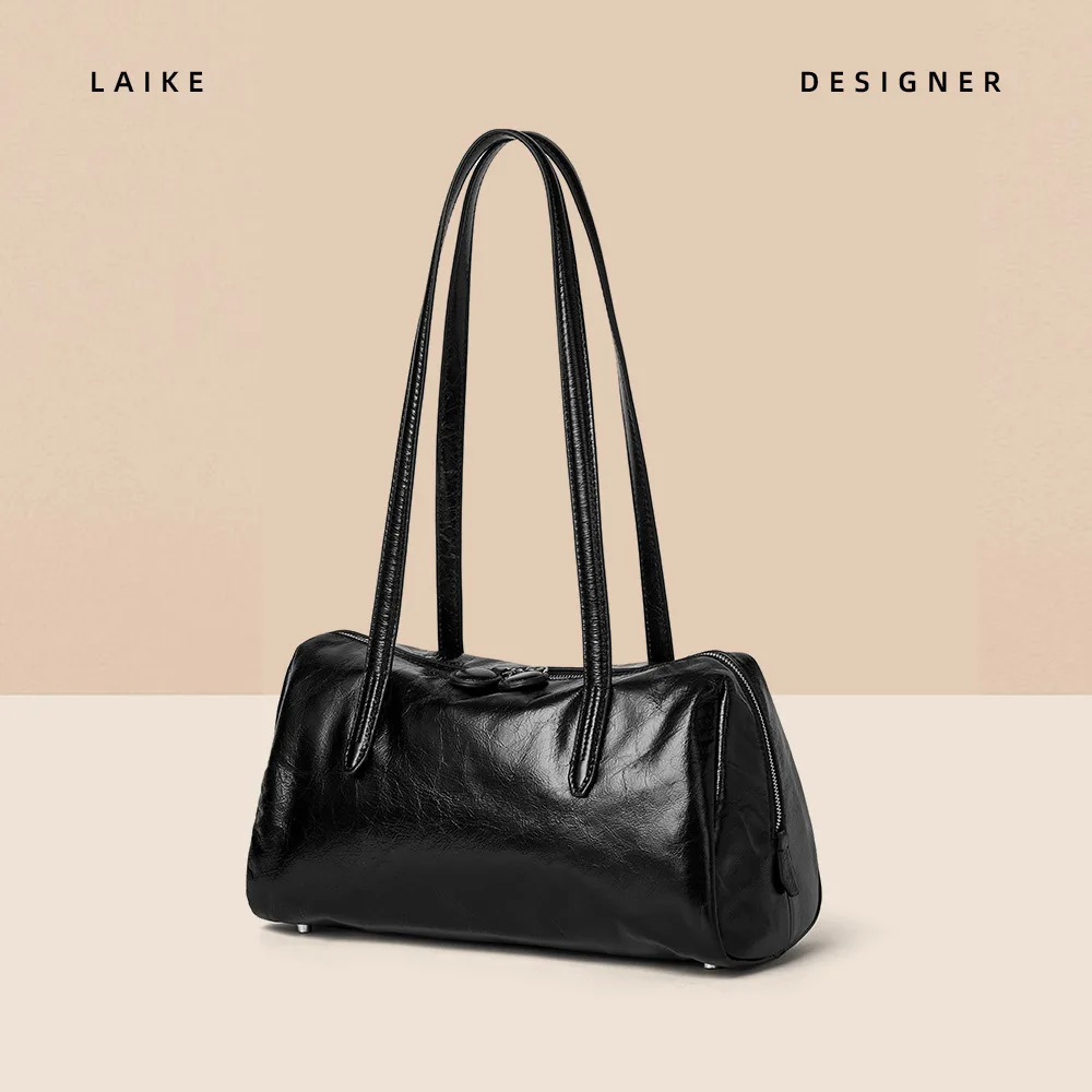 

Bag women's 2024 new retro tote niche high-end underarm leather large-capacity commuter shoulder bag