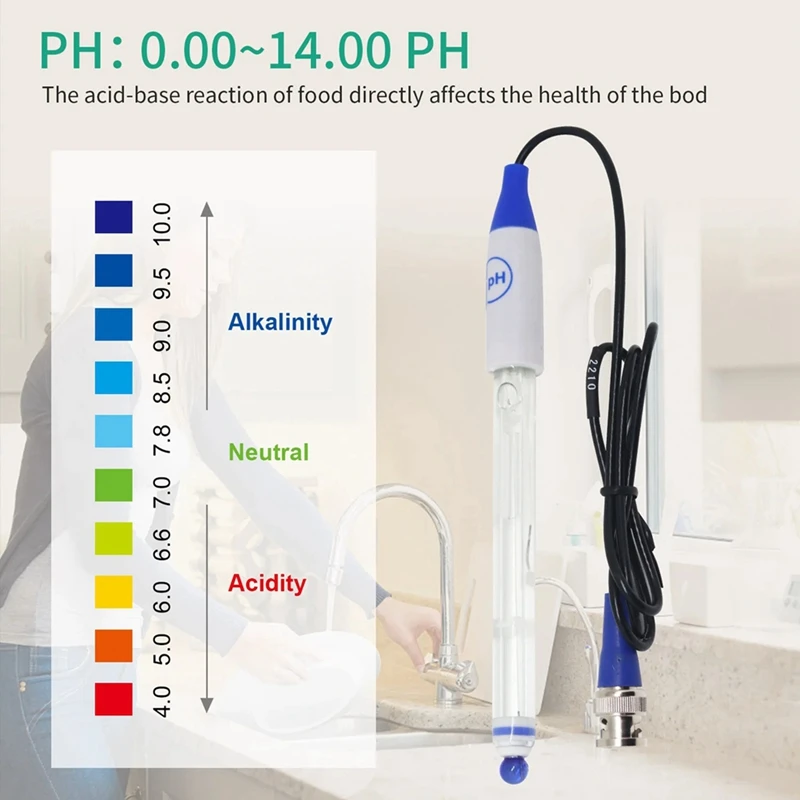 Горячий сменный зонд PH, аквариумный гидропонный лабораторный электрод, датчик PH, потенциальный тест, разъем BNC Q9