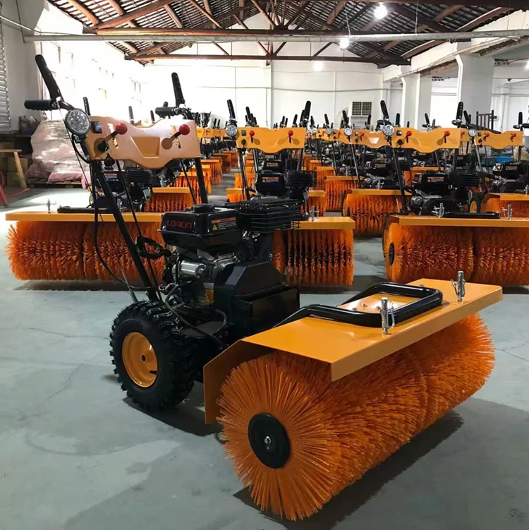 Hand push small snow removal machine winter road snow shoveling equipment snow removal vehicle