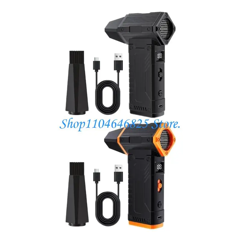 Outdoor Handheld Fan Rechargeable Cordless Air Blower Powerful 130000RPM Dust Cleaner Mini Fan For Outdoor Office