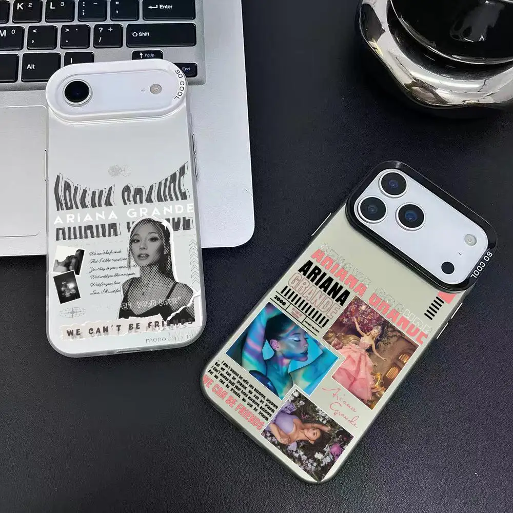 A-Ariana grande Cantante Cassa Del Telefono Per iPhone 17 16 15 14 13 12 11 Pro Max Air Matte Laser Aurora Antiurto Funda