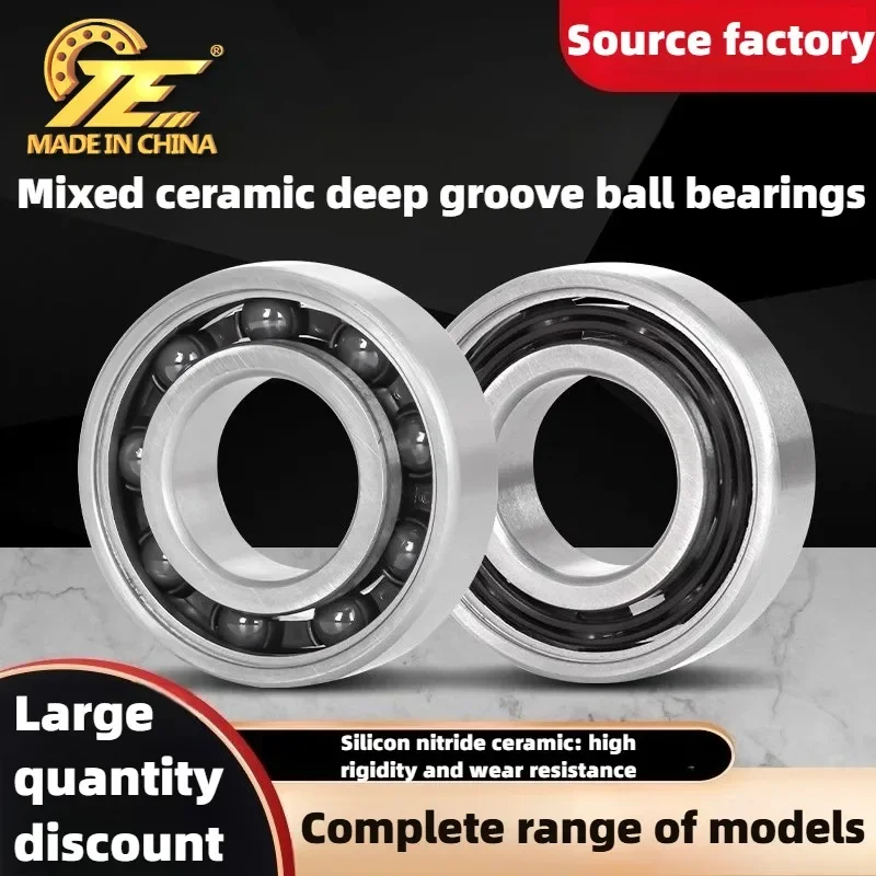 TE China high-end inner diameter 5 outer diameter 8 10 11 13 16 19 double seal MR115 695 MR105 hybrid semi-ceramic bearing