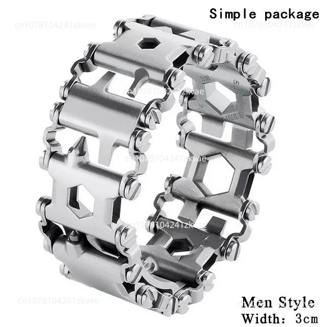 Multi Tool Bracelet Wrench Screwdriver Bottle Opener Multifunctional Wide Wristband  Bracelet