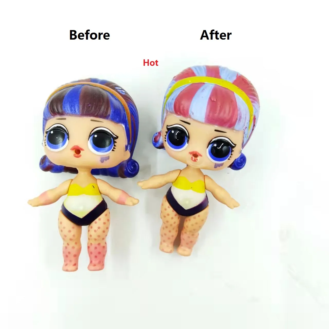 1pcs LOLs Original Doll Can Change Color In Cold Water Series 4 Big Sister Naked Doll Without Accessories Limited Collection Toy