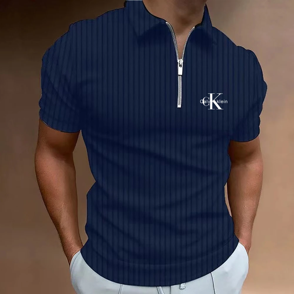 2024 Summer Men\'s Luxury Business Office Short Sleeve Casual Fashion Comfortable Versatile Breathable Polo Shirt New Style