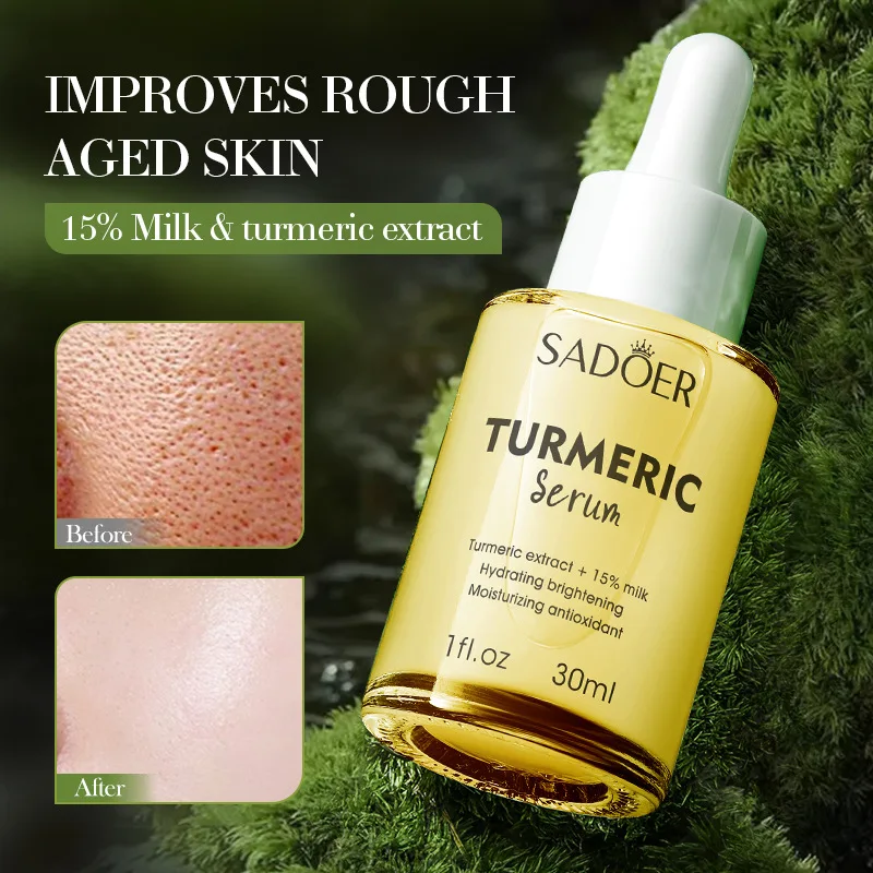 Turmeric Face Serum Whitening Dark Spot Remover Antioxidant Moisturizing Brightening Nourishing Anti wrinkle Facial Skin Care