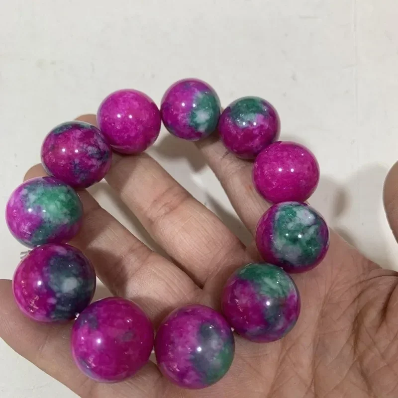 Natural Round Bead Bracelet, Ruby Carved Bracelet Style, Men's and Women's Classic Quality
