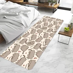 Kawaii Pusheens Cat Door Mat Entrance Doormat Non-slip Washable Kitchen Carpet Living Room Hallway Rugs Door Mats Bathroom Bath
