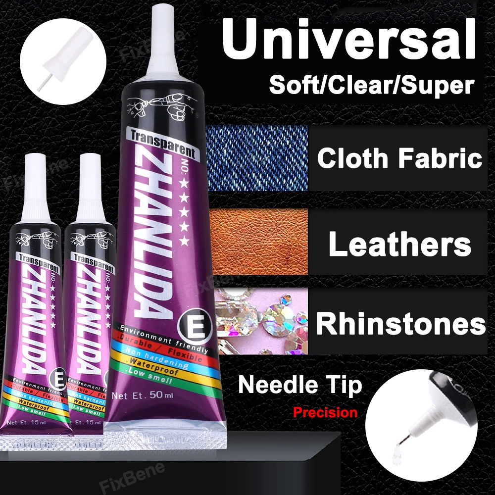 Waterproof Precision Glue Strong Adhesive Transparent Fabric Cloth Textile Jewelry Rhinestone Phone Case Nail Art Models Sealant