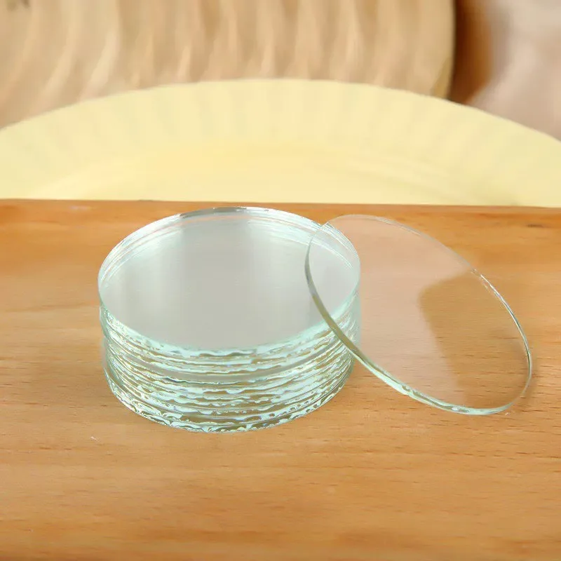 8-58mm Round Flat Glass Lens Clear Optical Planus Lens Replacement Cover for LED Flashlight Torch Lamp DIY Lighting Accessories
