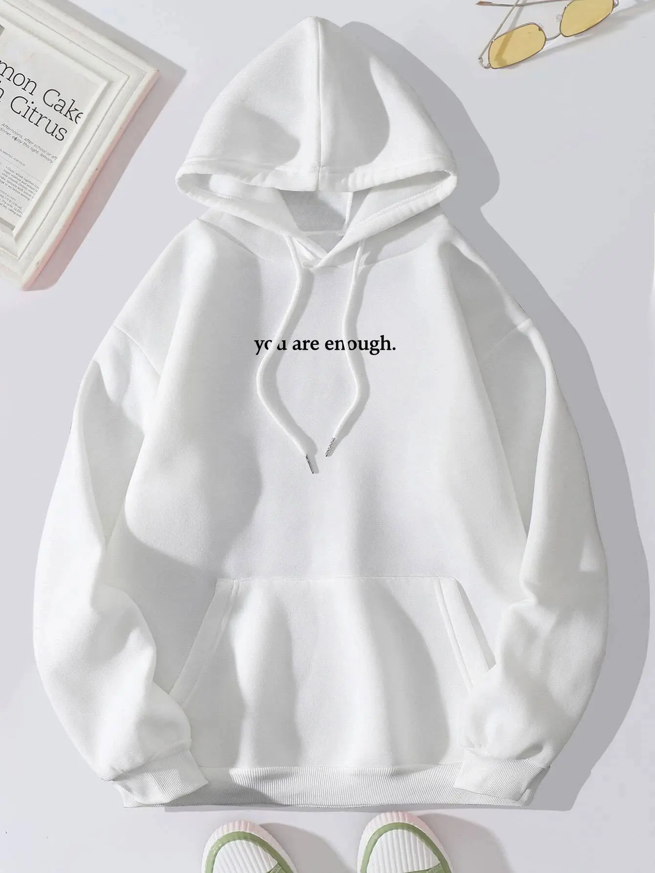 Autumn Y2k Pullover Hooded Women Young Lady Printed Letter Dear Person Behind Me Hoodie Oversize Aesthetic Hoody Sweatshirt Tops