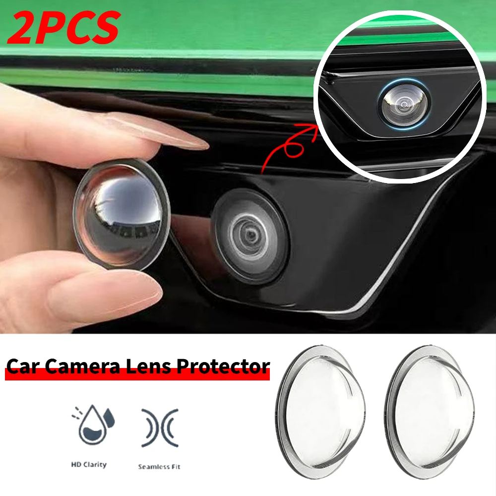 2PCS Car Camera Lens Protector - 360 ° HD Panoramic Reversing Camera Lens Anti-Scratch, Waterproof & Dustproof Protective Cover