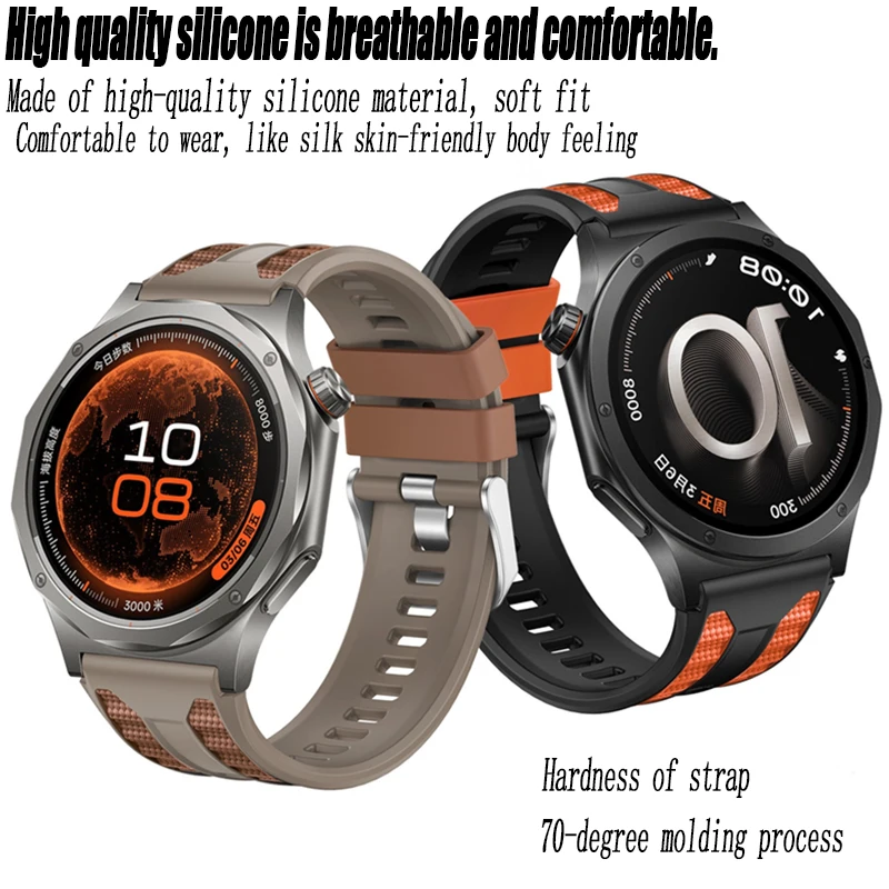 22mm Two-color Silicone Strap For OPPO Watch X3-X2-S/Oneplus Watch Lite-4-3 Sport Official Bracelet For CMF Watch 3 Pro 2 1 Band