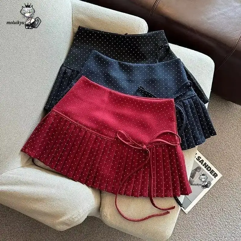 

Sweet Lace Shorts Lolita Bloomers Shorts Black Tiered Ruffle Panties Elastic Waist Pink Bow Lace Trim for Cosplay & Daily Wear