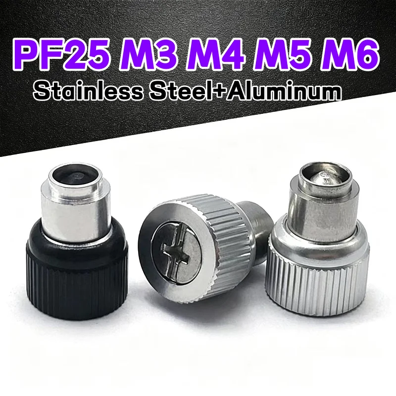 PF25 M3 M4 M5 M6 Stainless Steel Aluminum Pressure Riveting Type Loose Screw Does Not Come Out of Hand Twist Spring Screw